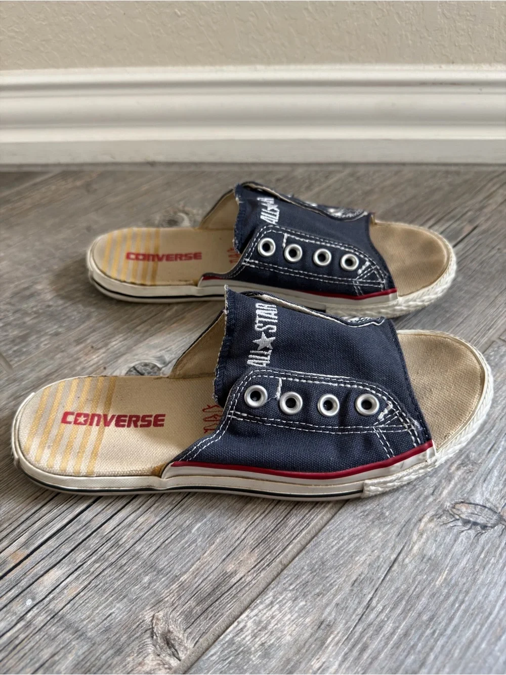 Converse All Star Navy Cut Away Slides